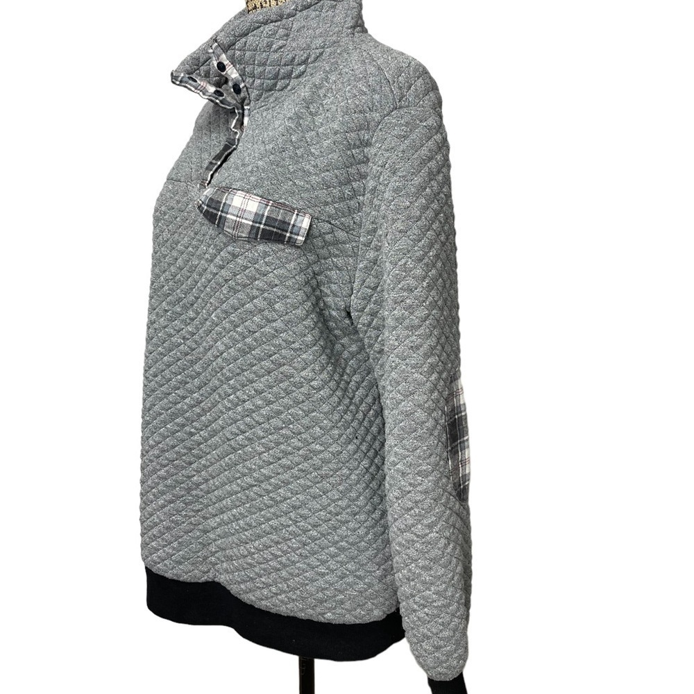 Oddy Boutique Quilted Pullover Top Mock Neck Size Medium/Large - Picture 6 of 12